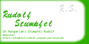 rudolf stumpfel business card